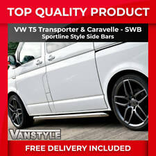 FITS VW T5 TRANSPORTER SWB SPORTLINE SIDE BARS OEM QUALITY 60MM STAINLESS STEPS 