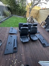 Vw Golf Gti mk2 Interior pack Seats Door Cards Black Leather With Green Stitch