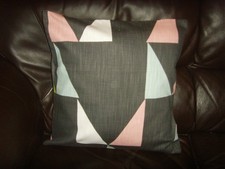 NEW MADE IN SCION GEOMETRIC BLACK MULTI DESIGN  CUSHION COVER  16in PAD