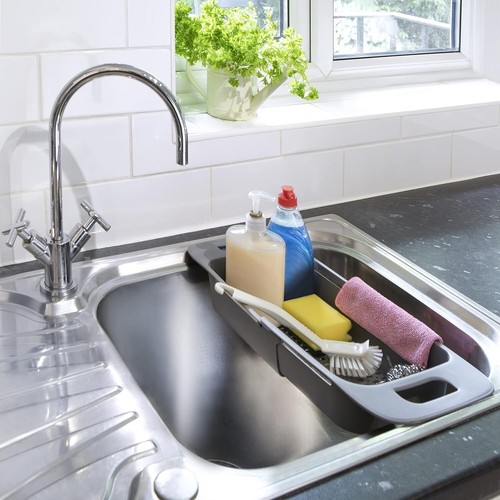 Kitchen sink caddy - caddy, grey