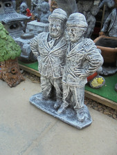 Large Laurel and Hardy concrete garden ornaments
