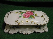 Scatola porcellana rose Spode Bone China England V3 porcelain box ^