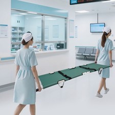 Green Rectangular Foldable Stretcher Portable Stretcher for Medical Emergency US