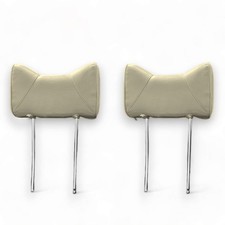Headrests Rabbit Ear Front Beige Faux Leather for Mercedes W107 W114 W115 W116