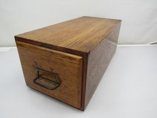 Vintage Cole Oak Wood Card Catalog Drawer Library Organizing Home Decor Mission