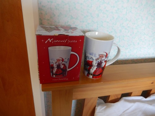 Boxed fine china mug santa - china,