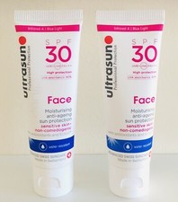 Ultrasun Face SPF 30 Moisturising Anti-Ageing UVA Sun Protection Cream 2 x 25ml