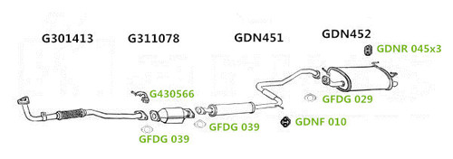 Exhaust silencer tail - tail, for