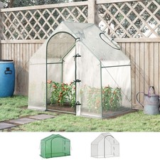 Walk-In Greenhouse Outdoor Garden Growing Plant Shelter Steel Frame PE Cover