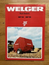 Welger round baler leaflet.. 1980’s farming hay straw Ford MF