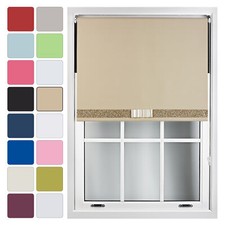 Blackout Roller Blinds with Glitter Trim & Bow Custom Made to Measure Blind