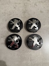 4 X PEUGEOT BLACK WHEEL ALLOY