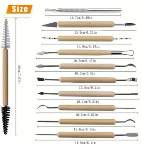 11pcs pottery clay sculpting - clay,
