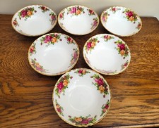 Royal Albert Old Country Roses Set 6 Cereal Pudding Fruit Bowl 6 1/4"
