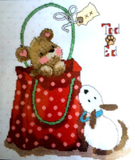 Bothy Threads TED & ED: IN THE BAG Counted Cross Stitch Kit Teddy Bear, Dog  UK