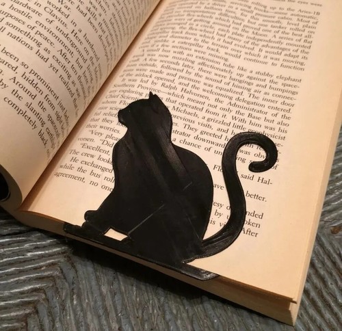 Sitting cat bookmark book - bookmark,