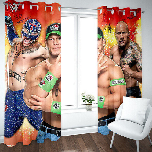 Wwe wrestling curtains bedroom - wrestling,
