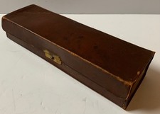 ANTIQUE MENS COLLARS & TIES BOX EDWARDIAN MALE VANITY OLD DRESS SHIRT COLLARS