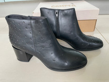 BNIB CAMPER Twins Ankle Leather Black Boots K400042 EU40 UK 7