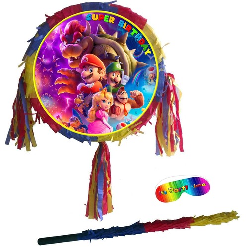 Super birthday pinata party - super,
