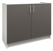 JD Greta Kitchen Sink Unit Fixed Height 1000mm Storage Cabinet – Dark Grey Matt