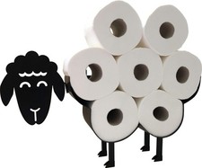 Cute Black Sheep Toilet Paper Roll Holder - Cool Novelty Free Standing or Wal...