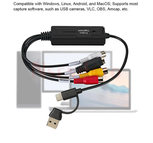 Usb video capture card rca - usb, c