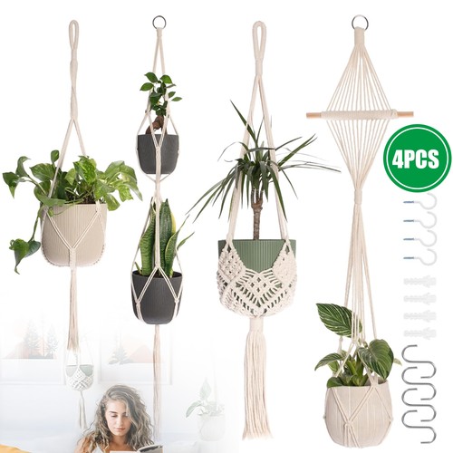 Hanging flower pot holder 4pcs - hanging,