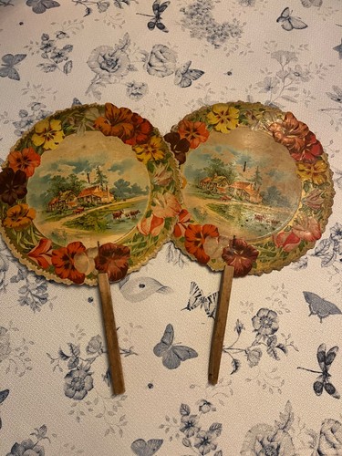 Antique paper fans mt - antique,