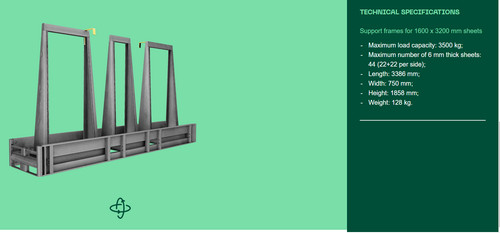 Galvanised metal frame - metal, for
