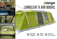 Vango Longleat Air 800XL 8 person X-Large very popular and sought after tent. 