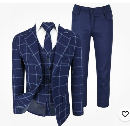Boys check tweed suit slim - tweed,