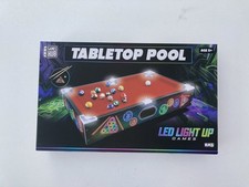 LED Tabletop Pool Table Game with Light Up Pockets