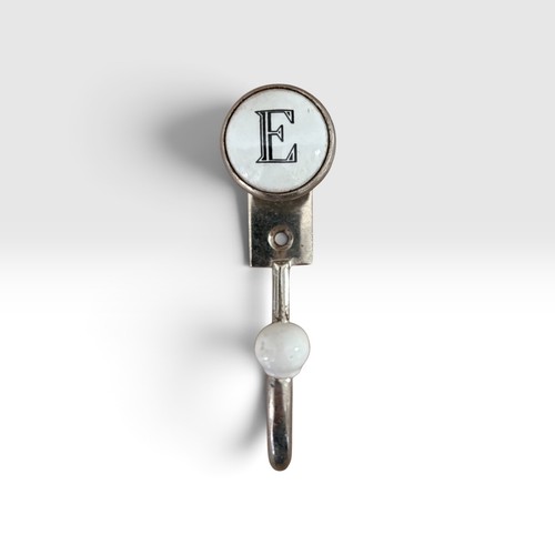 Ceramic monogram wall hook - monogram,