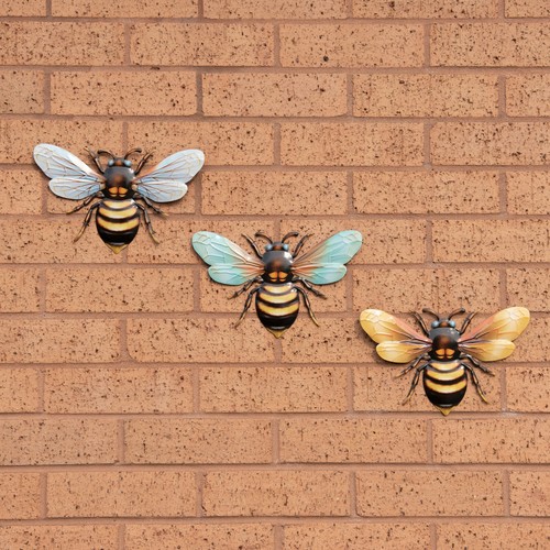 Set metal bees - metal, 25cm