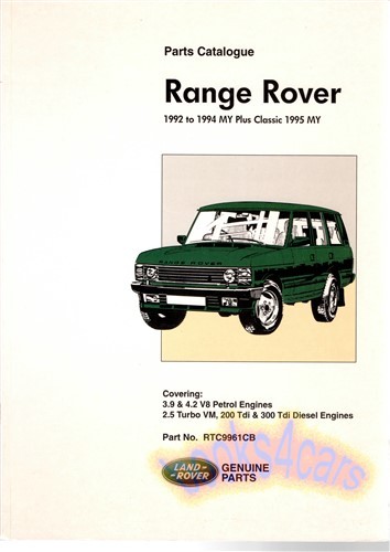 Range rover manual land - rover, parts