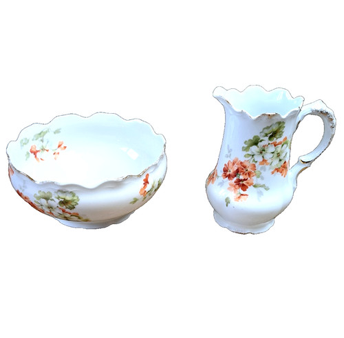 Vintage porcelain milk jug and - porcelain,