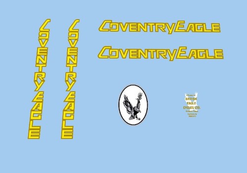 Coventry eagle bicycle - eagle, decals