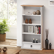 Corona DVD Rack White Wax