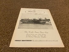 AC9 ADVERT 11X8 THE SHETLAND WORLD'S FAST FLYING BOAT - THE SHORT BROTHERS
