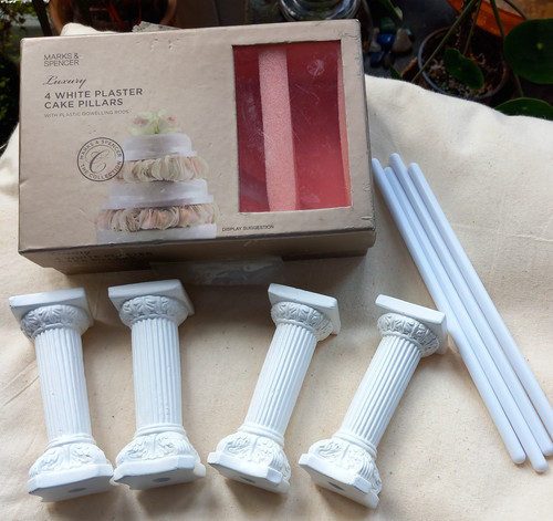 Set of4 white plaster s - white, m&s