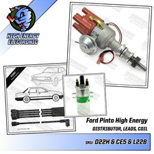 Ford Pinto engine Electronic Distributor High Energy Lucas Coil Black HT Leads