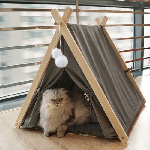 Folding pets teepee tent - teepee, cat