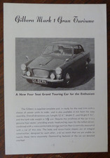 Gilbern Mark 1 Gran Turismo / GT original UK market sales brochure