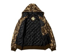 PALACE HARDWARE HOODED WORKWEAR JACKET Camo Size XL Cotton Canvas Quilted