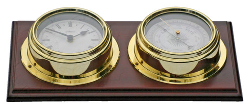 Marine style barometer clock - barometer, &