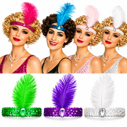 1920s flapper headband - flapper,