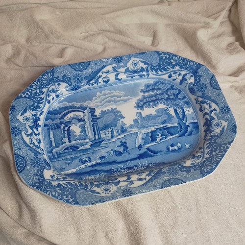 Large spode blue italian meat - blue,