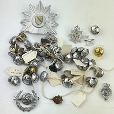 Large Collection Of Obsolete Fire Service Cap Badges & Buttons