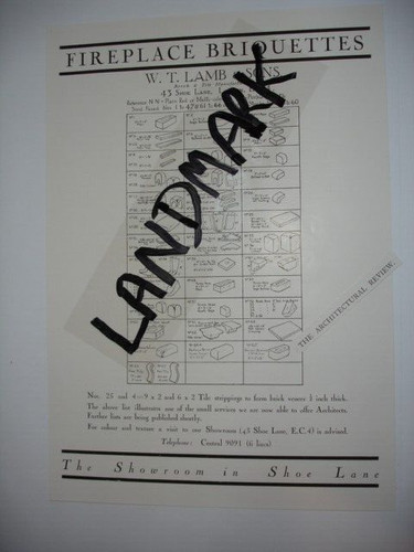 1930 original advert fireplace - 1930,
